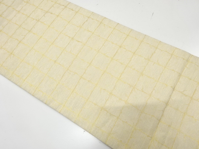 アンティーク　屏風箔模様織り出し袋帯（材料）